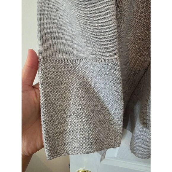 JIGSAW Ring Fastening Pique Wool Cardigan M - Picture 8 of 12